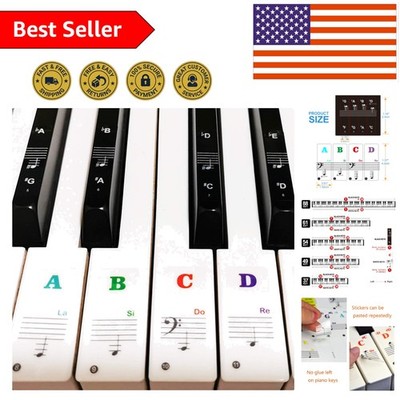 Piano Keyboard Notes Labels - Fade-Resistant Stickers for Easy Memorization