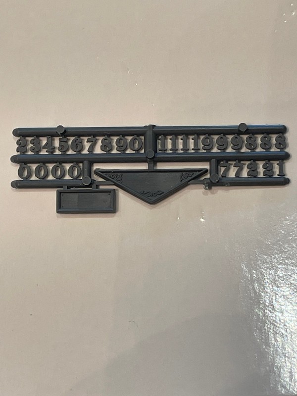 Plastic house numbers Vintage New for miniature dollhouse possibly 1/4"?
