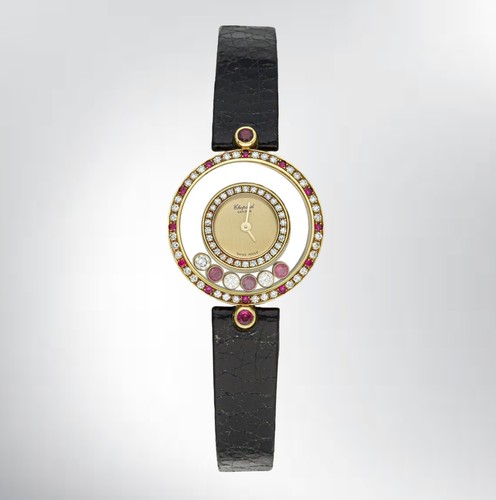 Ladies'Chopard Happy Diamonds 18K YG Watch w/Diamonds,Rubies Ref.20/4191-21;box