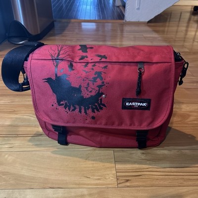 Eastpak Delegate Shoulder Messenger Bag Red Laptop Travel Cross Body Bag