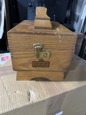 Vintage Griffin Shinemaster Shoe Shine Wood Box With Supplies