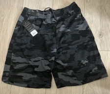 Layer 8 Men's Qwick-Dry CHARCOAL CAMO Training Shorts  New Size: L