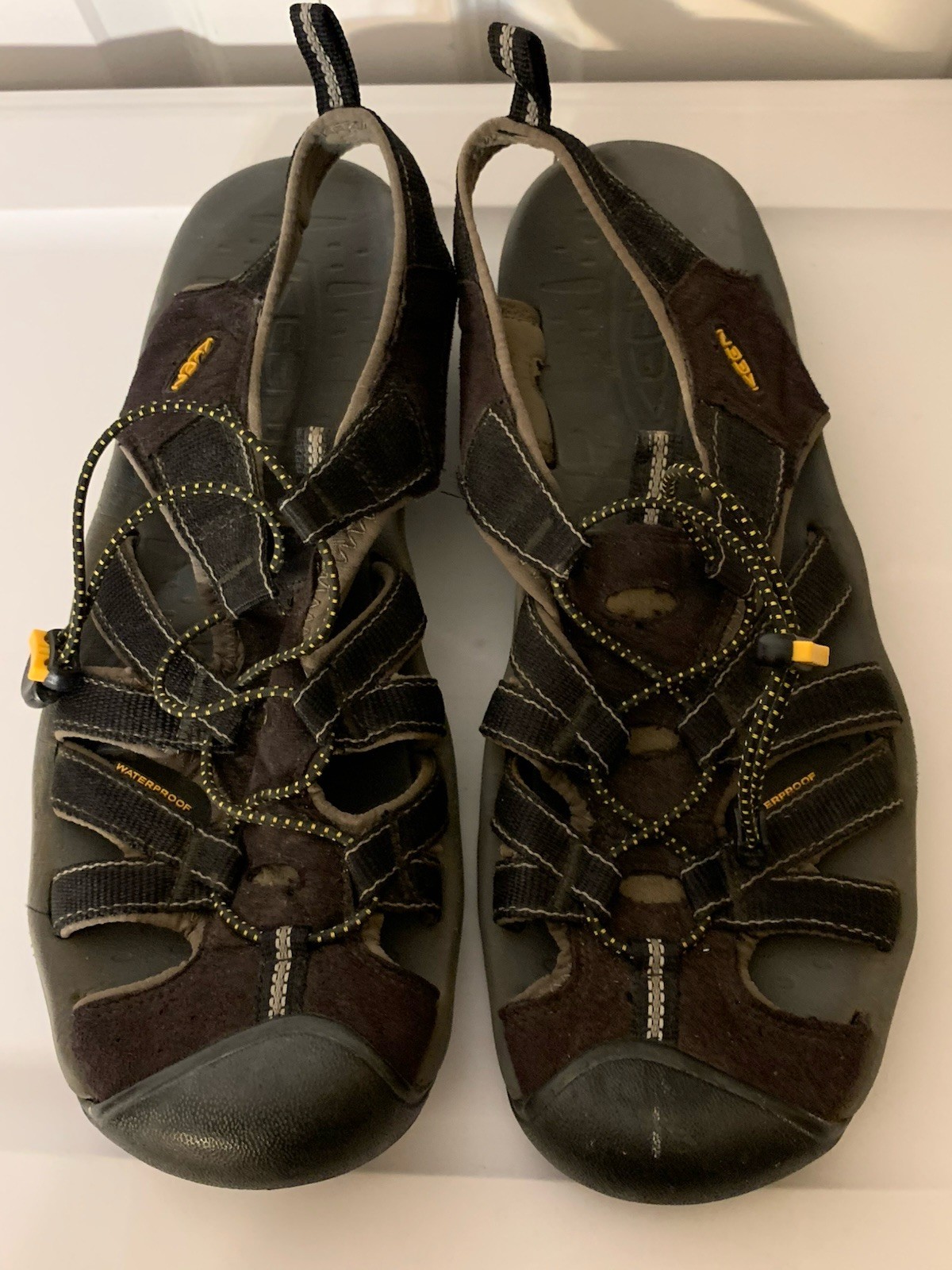 Keen Kanyon 1126 BGKA Sandali Uomo Taglia 13 Escursionismo Acqua Nero Giallo Impermeabili