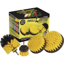 Drillbrush Bathroom Medium Yellow Drill Brush 4 Piece Y-S-542O-QC-DB
