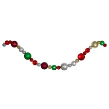 Northlight 6ft Traditional Shatterproof Ball Artificial Christmas Garland