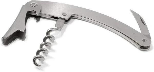 1 - 60 Sacacorchos Acero Inoxidable Doble Bisagra Camareros Abridor de Botellas de Vino Cortador de Lámina Foto 3 de 4