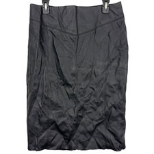 Express Matte Black Faux Leather Stretch Pencil Knee Length Skirt NWT sz 12