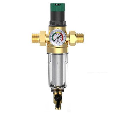 Rückspülfilter mit Druckregler und Manometer, 3/4  Hausanschluss, Mehrw2193