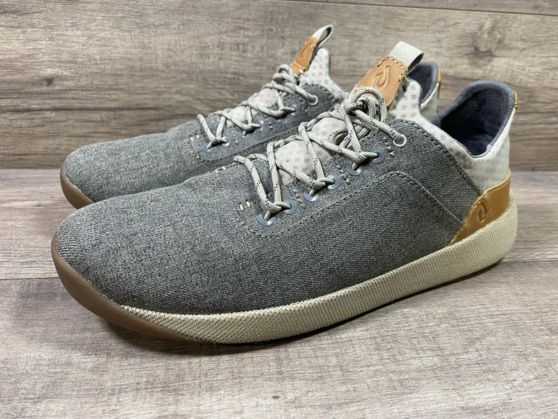 Olukai Nanea Li grey canvas sneaker