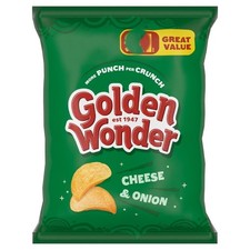 18 Pack Golden Wonder Cheese & Onion 57g x18 - Bulk Value