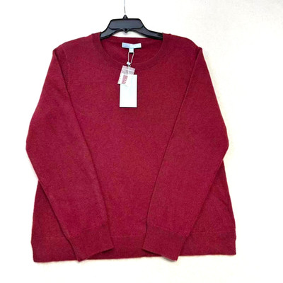 Antonio Melani 100% Cashmere Cameron Crew Sweater Zinfandel XL NWT MSRP $129