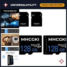 128GB Micro SD Card Class 10 High Speed with Adapter for Dash Cam, Camera, Smart