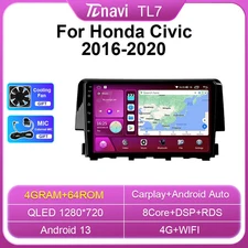 For Honda Civic Android CarPlay Car Radio Multimedia Player GPS Stereo Screen