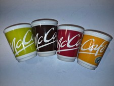 Konvolut 4 McCafe Tassen 2008 Komplettset topp Zustand McDonalds Sammler Kult
