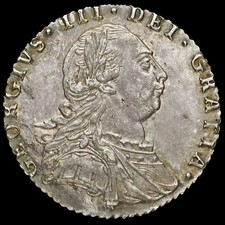 1787 George III Early Milled Silver Sixpence, Hearts, G/EF #2