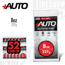 +AUTO 8oz Tire Balancing Beads, Drop-In Bag w/ Valve Cap & Valve Core, 52 PACK