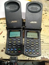 Vintage Motorola StarTAC ST7868W Black Dual Band Flip Phone Lot Of 2 W Charger
