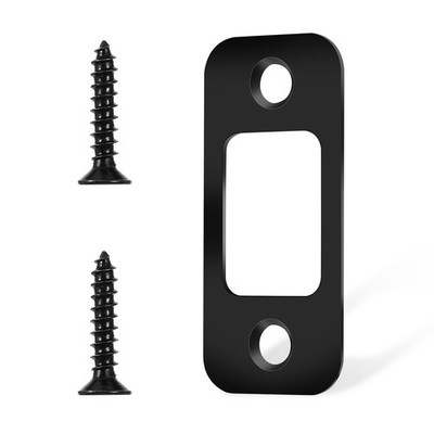 Deadbolt Strike Plate Door Backplate Door Strike Plate with 2 Screws 1'' x 2 1...