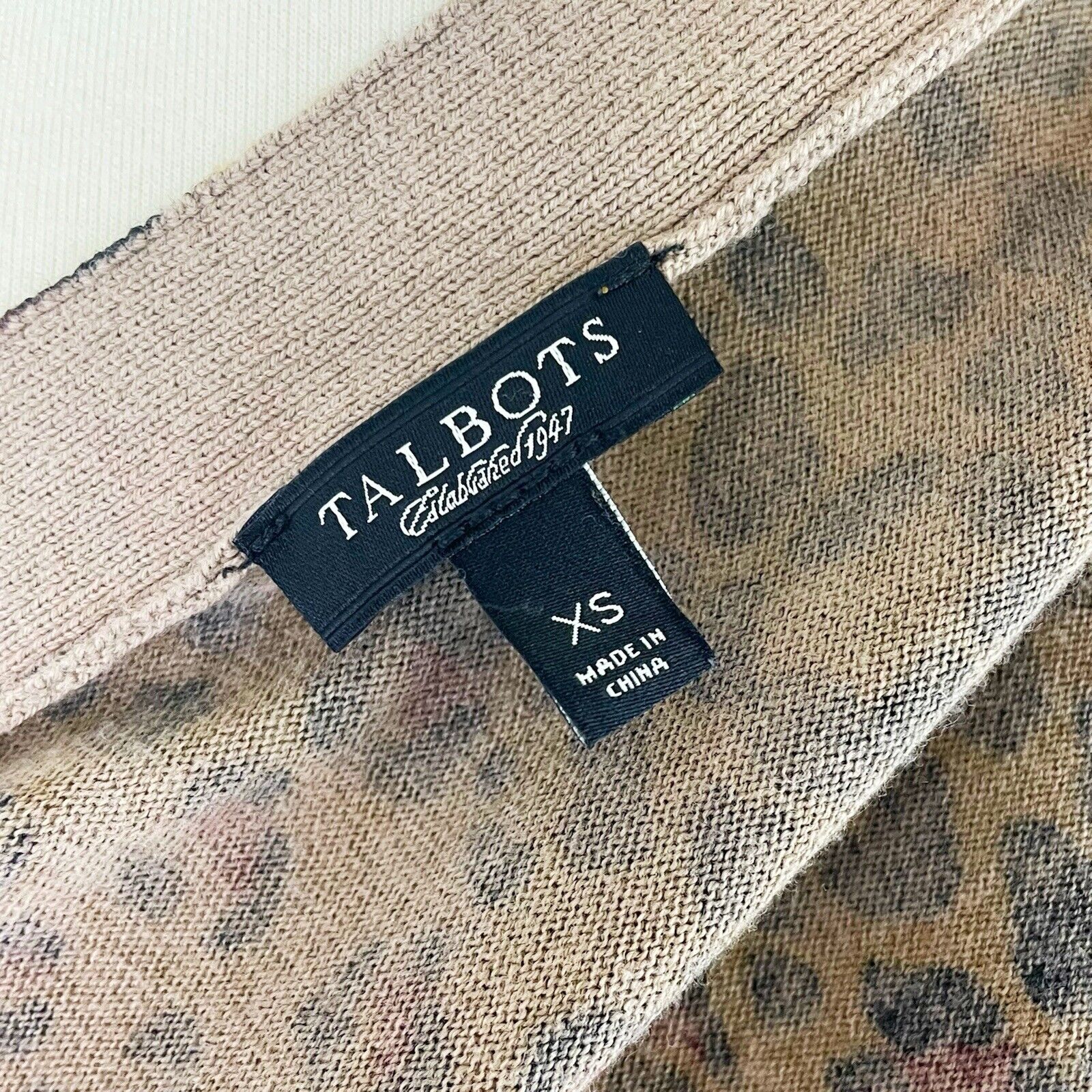 Talbots Leopard Print Cardigan Wool/Cotton Blend … - image 8
