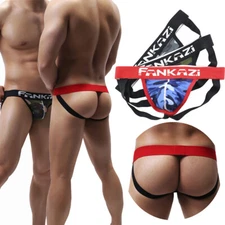 Men Briefs Jock Strap Breath Underwear Backless Jockstrap Briefs Underpant Thong