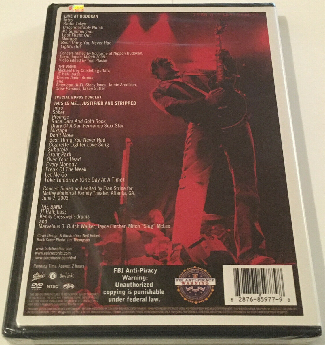Butch Walker: Live at Budokan DVD (2006) Sealed BRAND NEW OG