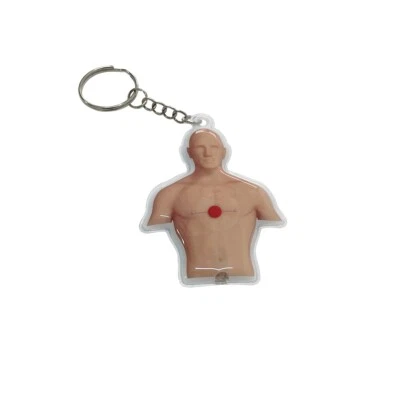 3 PCS CPR Manikin Keychain LED Light for CPR Courses Gift