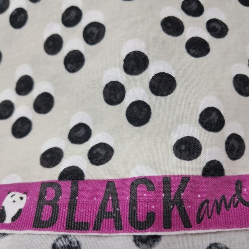 Melody Miller Fabric Black White Dots Cotton Prewashed 1 Yard Plus 34" Japan - Picture 4 of 5