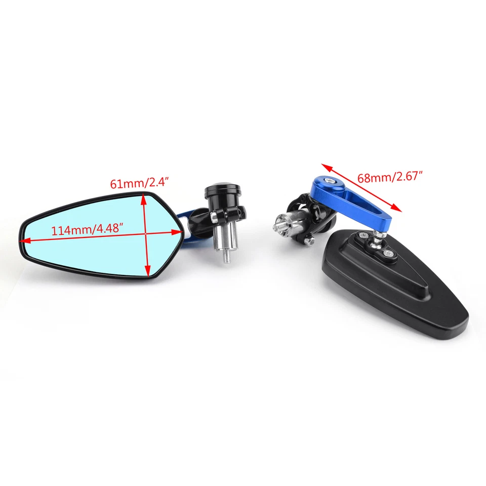 Handle Bar End Mirrors Motorcycle Rear View Wing Mirror For 250 390 690 PAIR Foto 2 de 4