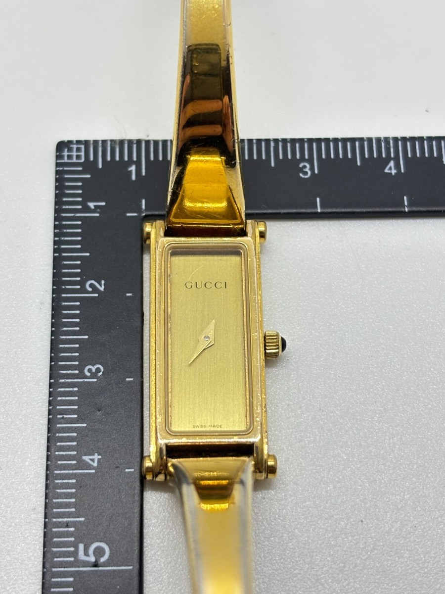 Exc+5] GUCCI 1500L Gold Bangle Watch Quartz F/S | eBay