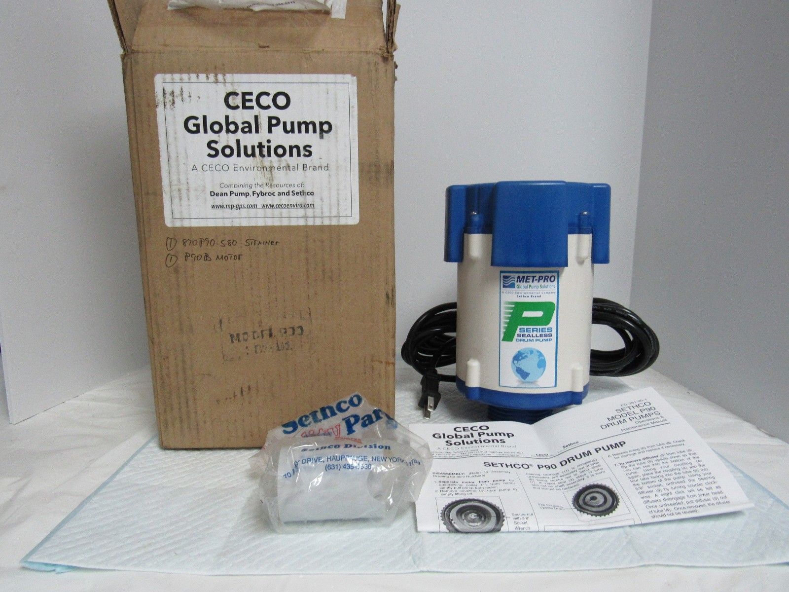 SETHCO METPRO P90U1 SERIES SEALLESS DRUM PUMP eBay