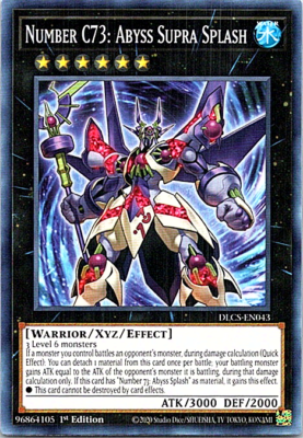 Number C73: Abyss Supra Splash DLCS-EN043 Yu-Gi-Oh! 1st Edition