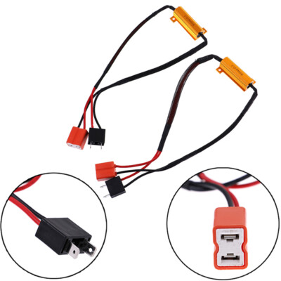 2Pcs H7 50W 6Ω LED decoder car load resistor warning canceller decoder lig #lk