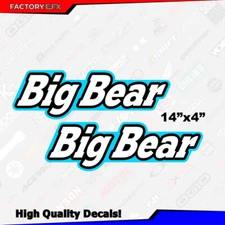 Big Bear 4x4 Blue Fender Graphics Decals Stickers Atv Quad  250 350 400 500