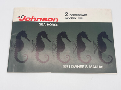 1971 Johnson Sea-Horse Outboard Motor 4HP  Models 4R71-4W71 Owner's Manual