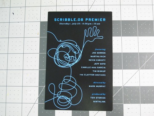 vtg 2000s Scribble Mark Murphy art show flyer card SUR3 Pop surrealism ...