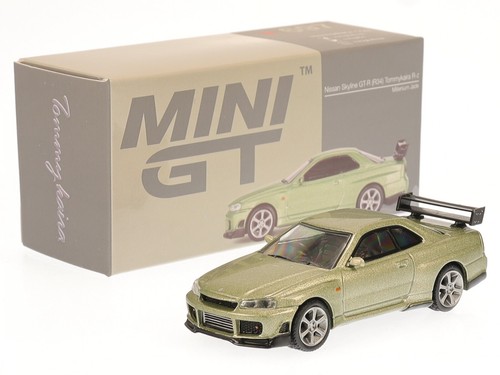 Nissan Skyline GT-R R34 TOMMYKAIRA R-Z 1999 grigio modello di auto MGT 1:64 - Foto 4 di 4