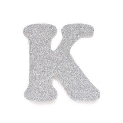 eva glitter foam letter cut out k silver 4 12 inch 12 count ebay