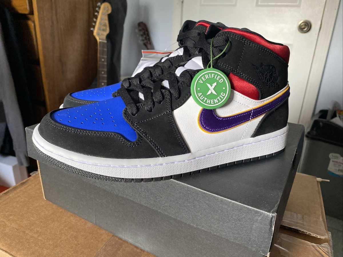 Size 8.5 - Jordan 1 Mid SE Rivals 2019 Lakers Edition | eBay