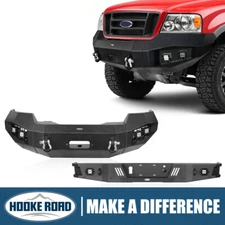Hooke Road Steel Front Rear Bumper Replacement for Ford F-150 2006 2007 2008