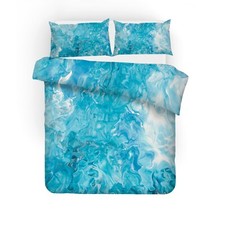 3D Texture Abstract Art Blue Quilt Cover Set Duvet Cover Bedding Pillowcases