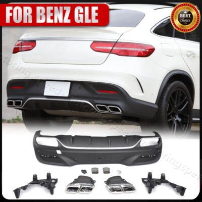 For Benz GLE Coupe X292 GLE63 43 15-19 Rear Bumper Diffuser Lip W ...