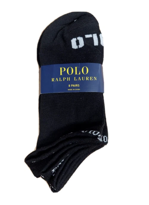 POLO RALPH LAUREN Essential Lite No Show Socks 8 Pairs size 9