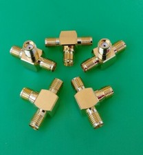  5 PCS SMA Female to 2 Double Female T type RF Adapter - USA Seller