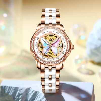 OLEVS Waterproof Luminous Diamonds Dials Automatic Mechanical Watch Women's