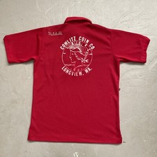 Vintage 1970s Hilton Bowling Polo Shirt Chainstitch Embroidered Made USA L