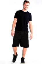 MENS ATHLETIC JERSEY 2 POCKET MESH SHORTS GYM WORKOUT BASKETBALL FITNESS S-5X