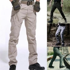 Pantalones De Trabajo Múltiples Bolsillos Elásticos Militares Viajes Para Hombre