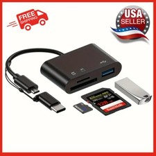 3 In 1 Multi Port Hub Converter Type-c/ To USB A OTG Adapter TF SD Memory Card R