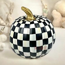 Mackenzie-Childs Courtly Check Medium Pumpkin 10" x 11" New