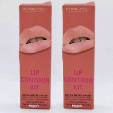 Lot Of 2 Revolution Lip Contour Kit Matte Finish Liquid Lipstick & Liner -Brunch